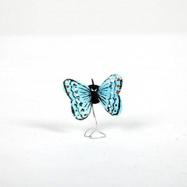 01 Hand Painted Butterflies Aqua