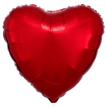 18" Inch Quality Foil Heart Balloon Helium Metallic Party (Packaged)