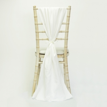 Bespoke Cheesecloth Double Gauze Chair Drape Ivory