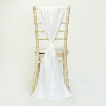 Bespoke Cheesecloth Double Gauze Chair Drape White