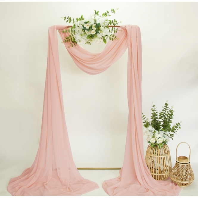 Bespoke Chiffon Fabric 10m Rose Gold