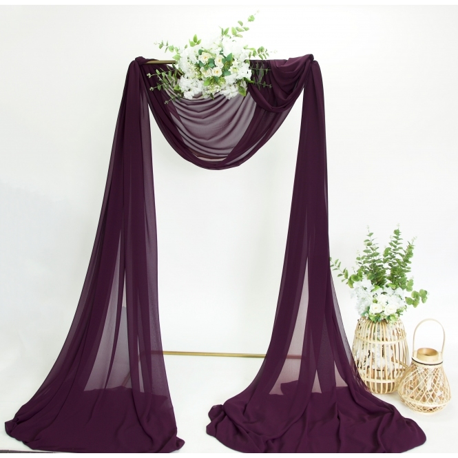Bespoke Chiffon Fabric 9m Plum