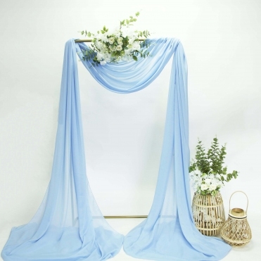 Bespoke Chiffon Fabric 9m Sky