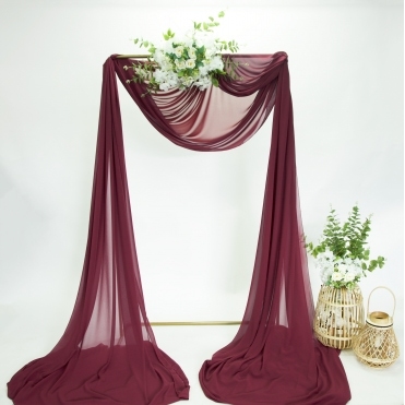 Bespoke Chiffon Fabric 9m Wine/Burgundy