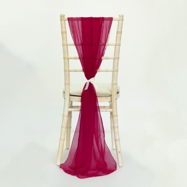 Bespoke Chiffon Georgette Vertical Drape Burgundy Pink