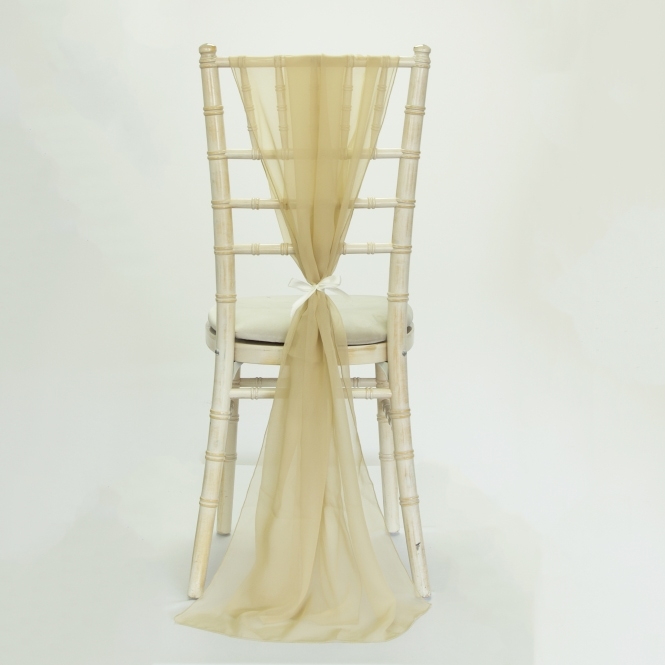 Bespoke Chiffon Georgette Vertical Drape Camel