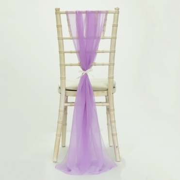 Bespoke Chiffon Georgette Vertical Drape Light Purple