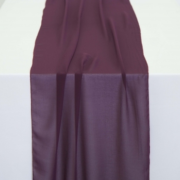 Bespoke Chiffon Table Runners Large Plum