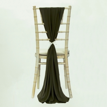 Bespoke Chiffon Vertical Drape Militare Green (Made To Order)