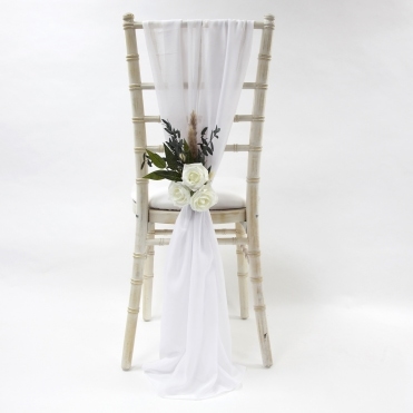 Bespoke Chiffon Vertical Drape White (Made To Order)