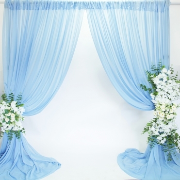 Bespoke Chiffon Wedding Arch Curtain 3m x 4m - Sky