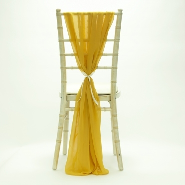 Bespoke Made to Order Chiffon Vertical Drape Amber