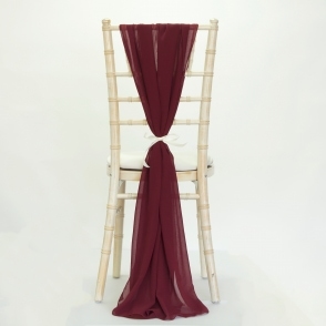 Bespoke Made to Order Chiffon Vertical Drape Burgundy