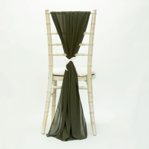 Bespoke Made to Order Chiffon Vertical Drape Dark Olive