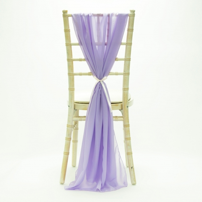 Bespoke Made to Order Chiffon Vertical Drape Lavender