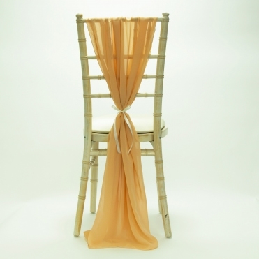 Bespoke Made to Order Chiffon Vertical Drape Light Apricot