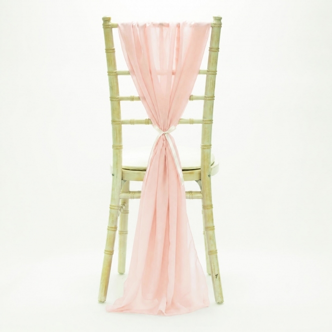 Bespoke Made to Order Chiffon Vertical Drape Soft Pink