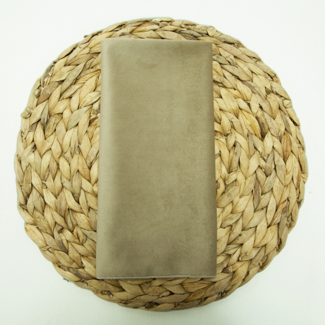 Bespoke Plain Velvet Napkin Biscuit