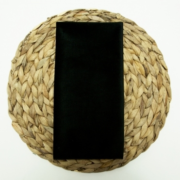 Bespoke Plain Velvet Napkin Black