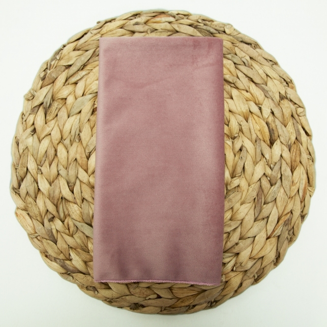 Bespoke Plain Velvet Napkin English Rose