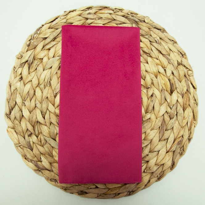 Bespoke Plain Velvet Napkin Hot Pink
