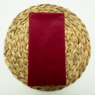 Bespoke Plain Velvet Napkin Red