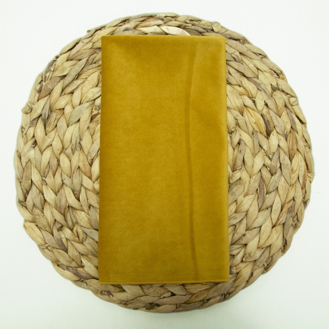 Bespoke Plain Velvet Napkin Saffron