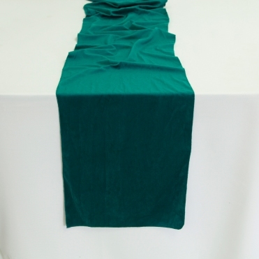 Bespoke Plain Velvet Runner Teal
