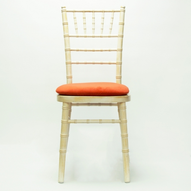 Bespoke Plain Velvet Seat Pad Cover Pumpkin