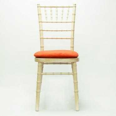 Bespoke Plain Velvet Seat Pad Cover Pumpkin