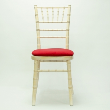 Bespoke Plain Velvet Seat Pad Cover Red