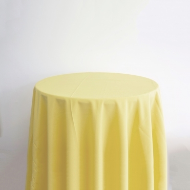Bespoke Polyester Tablecloth 120 Round Custard