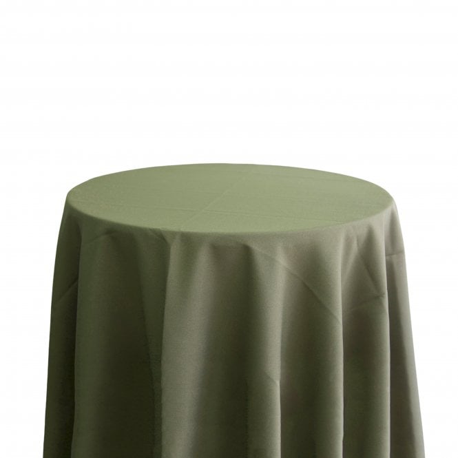 Bespoke Polyester Tablecloth 132 Round Dark Olive
