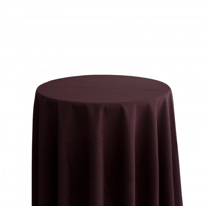 Bespoke Polyester Tablecloth 132 Round Dark Wine
