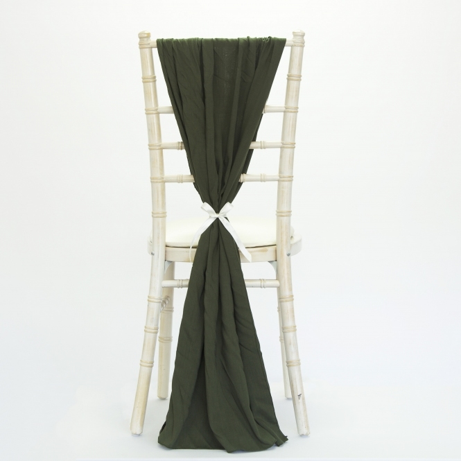 Bespoke Viscose Slub Stretch Drape Burnt Olive C8