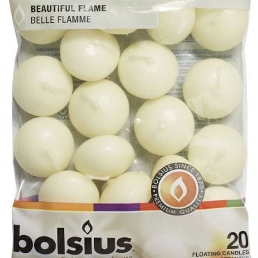 Bolsius Floating Candles 20 Pack Ivory