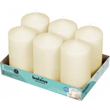 Bolsius Pillar Candles P6 6 Pack Ivory