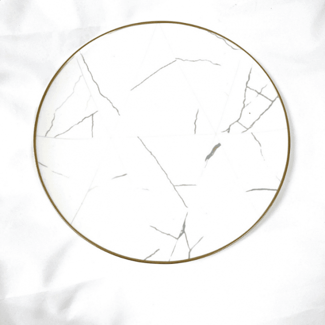 Bone China Marble Effect Charger Plate