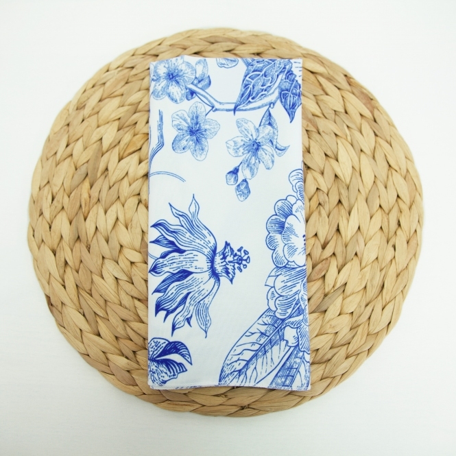 Botanical Print Range Napkin Navy