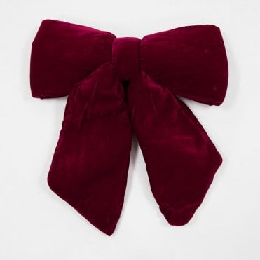 Burgundy Plush Bow 48cm