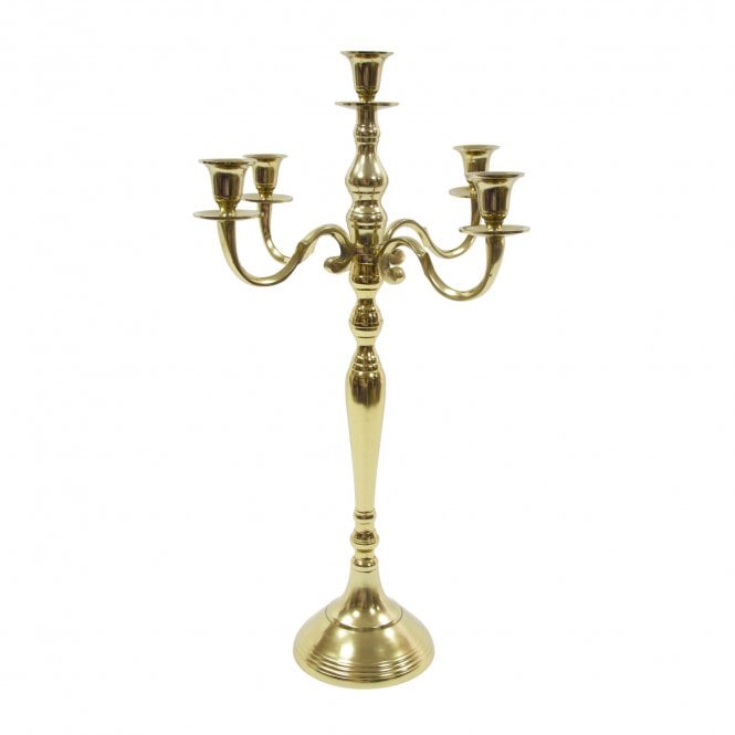 Candelabra 5 Arm 60cm Brass 60125