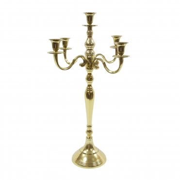 Candelabra 5 Arm 60cm Brass 60125