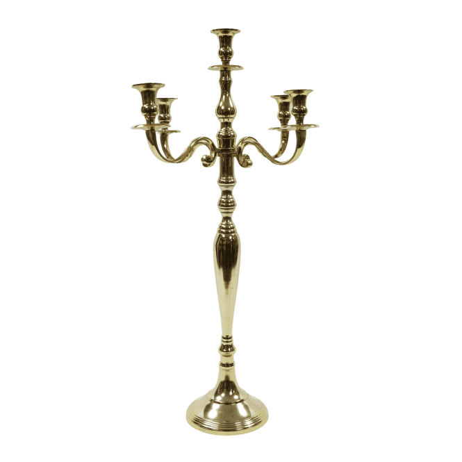 Candelabra 5 Arm 80cm Brass 80125