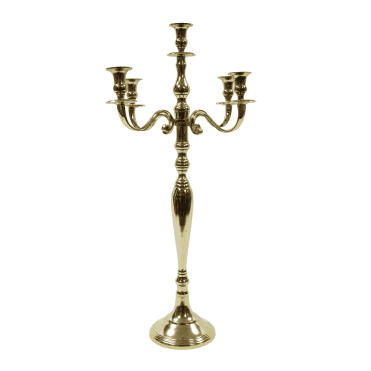 Candelabra 5 Arm 80cm Brass 80125