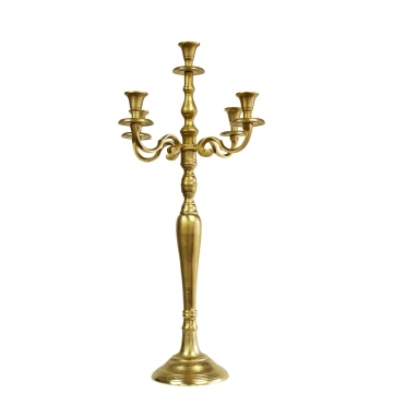 Candelabra 5 Arm 80cm Brushed Gold