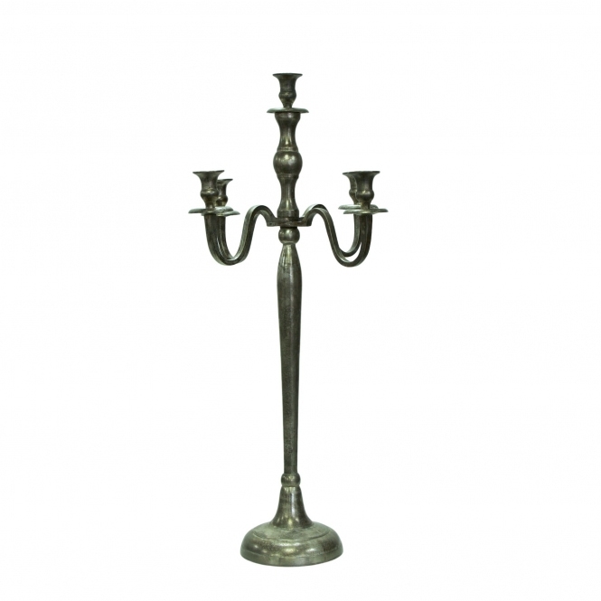 Candelabra Vogue 80cm Antique Silver
