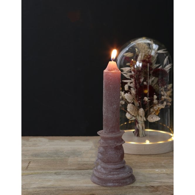 Candle Rustic Taupe 20cm