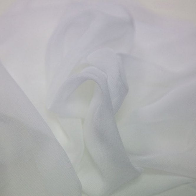 Chiffon Fabric White 50M Roll