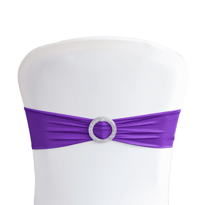 Lycra Band With Buckle Purple