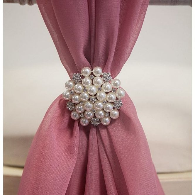 Pearl Diamante Star Brooch 6 Pack